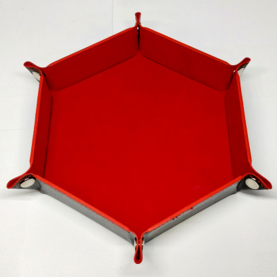 Boîte du jeu Piste de Dés Portative Hexagonale - Rouge