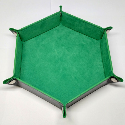 Boîte du jeu Piste de Dés Portative Hexagonale - Verte