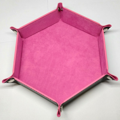 Boîte du jeu Piste de Dés Portative Hexagonale - Rose