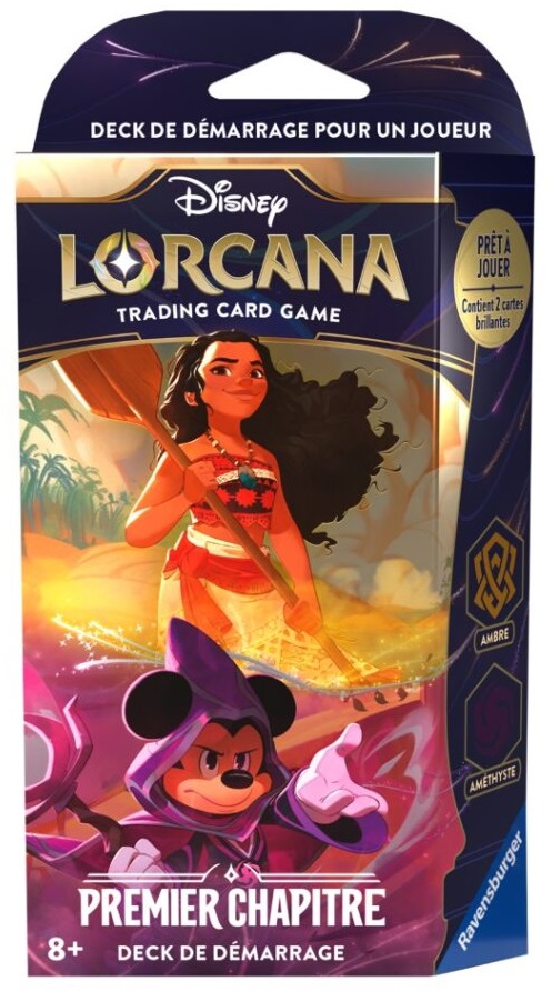Boîte du jeu Disney Lorcana: Premier Chapitre - Deck de Démarrage (Ambre - Améthyste)