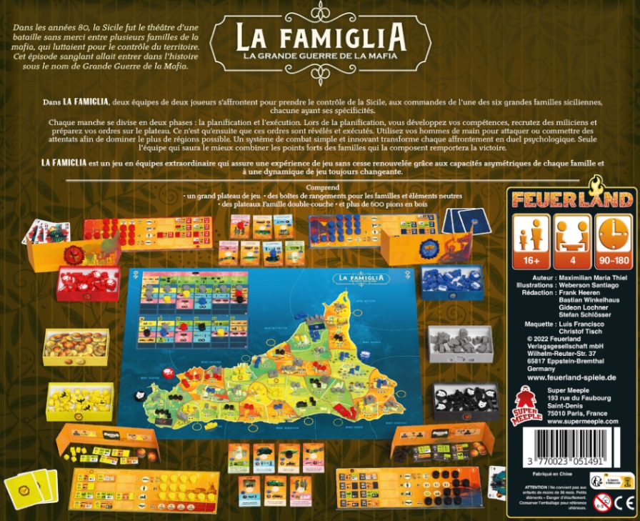 Présentation du jeu La Famiglia - La Grande Guerre de la Mafia