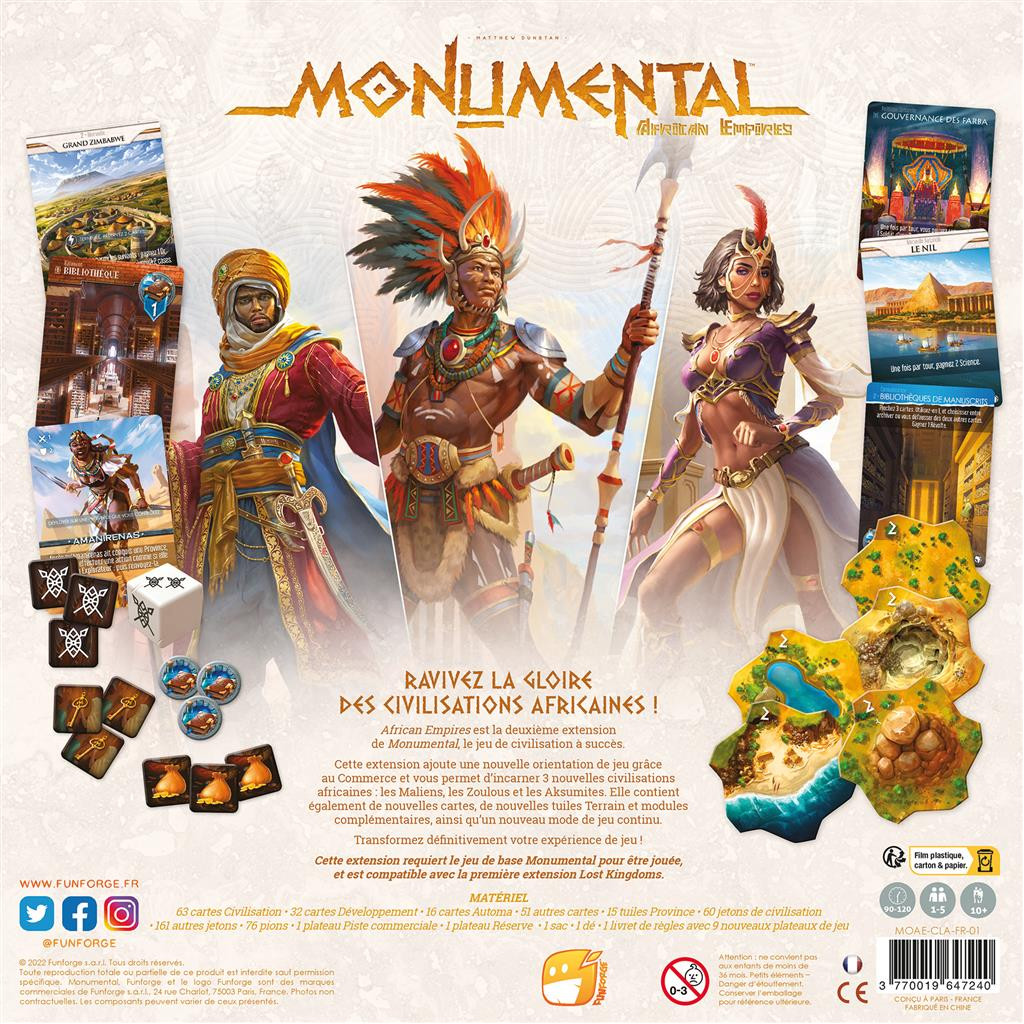 Présentation du jeu Monumental - African Empires (ext) (VF)