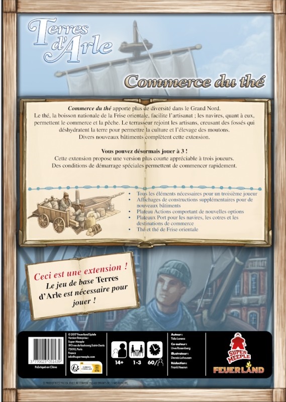 Présentation du jeu Terres D'Arles - Commerce du Thé (ext)