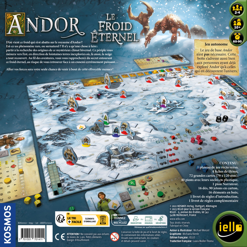 Présentation du jeu Andor: Le Froid Éternel