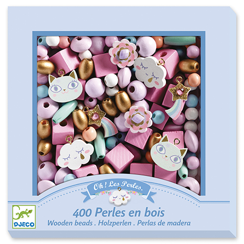 Boîte du bricolage Perles en bois - Arc-en-ciel