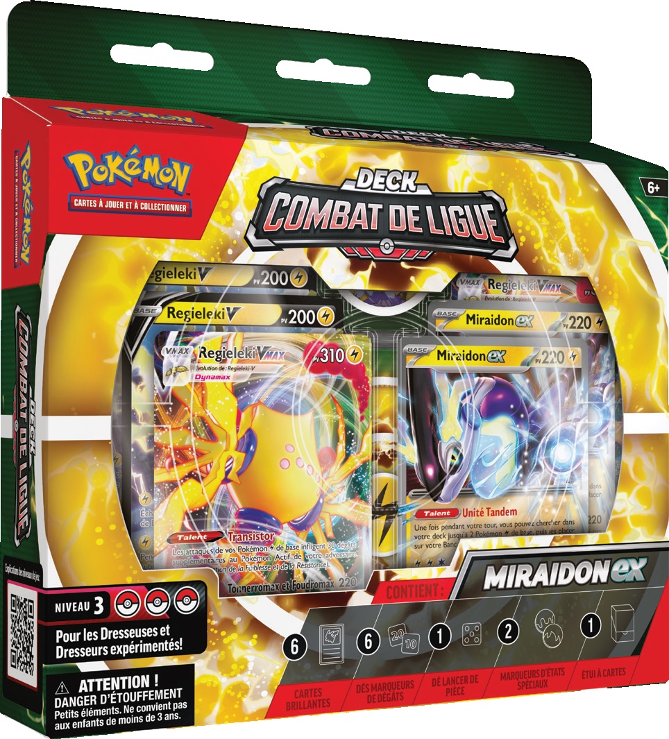 Boîte du jeu Pokémon - Deck Combat de ligue - Miraidon-ex et Regieleki-VMAX