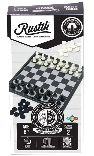 Boîte du jeu 2 en 1 Jeux d'échecs et de dames magnétiques