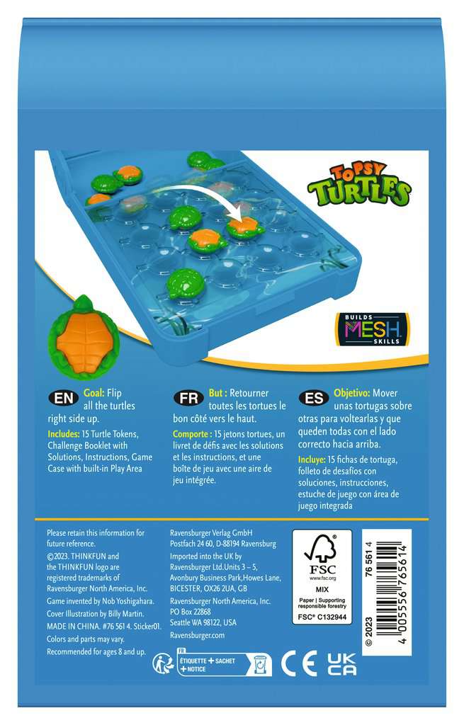 Présentation du jeu Flip N' Play - Topsy Turtles (ML)