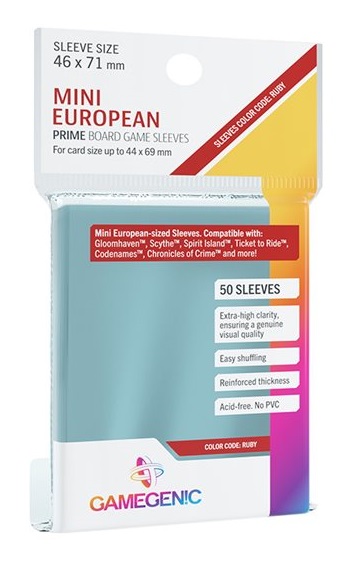 Boîte du jeu Sleeves - Protecteurs de cartes: Mini European Prime 46 x 71 mm Paquet de 50