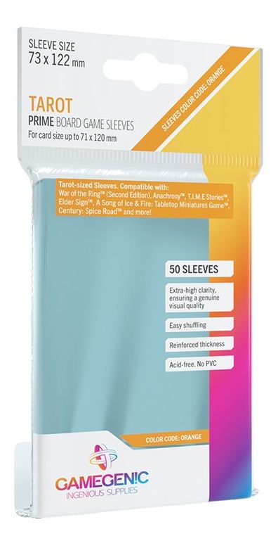 Sleeves – Protecteurs de cartes: Tarot Prime 73 x 122 mm Paquet de 50