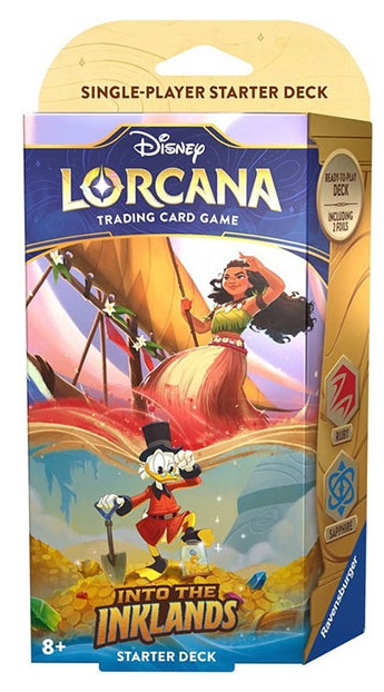 Boîte du jeu Disney Lorcana: Into the Inklands - Starter Deck (Ruby - Sapphire) (VA)