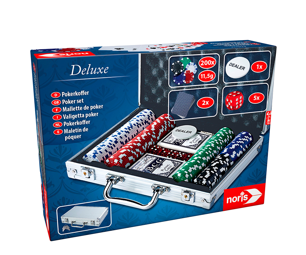 Boîte du jeu Noris - Jeu de Poker en Mallette Deluxe