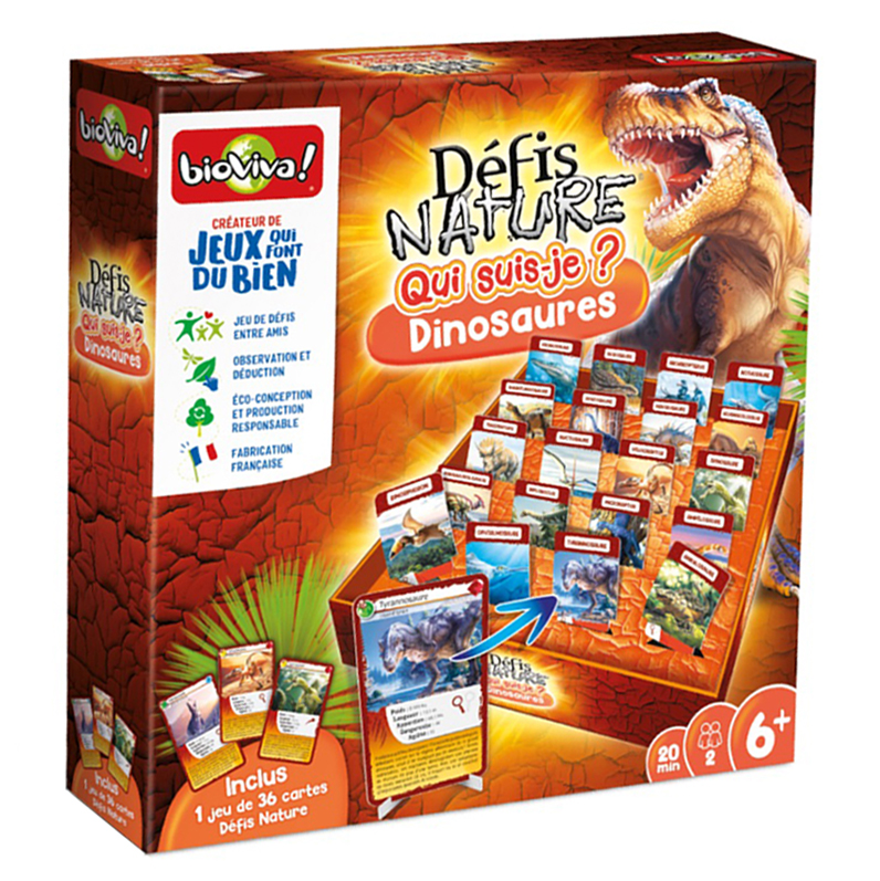 Boîte du jeu Défis Nature: Qui Suis-Je? Dinosaures