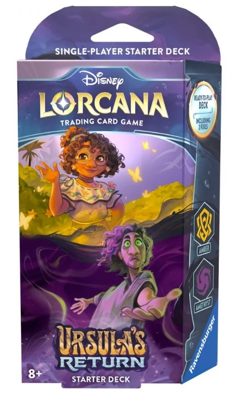 Boîte du jeu Disney Lorcana: Ursula's Return - Starter Deck (Amber & Amethyst)