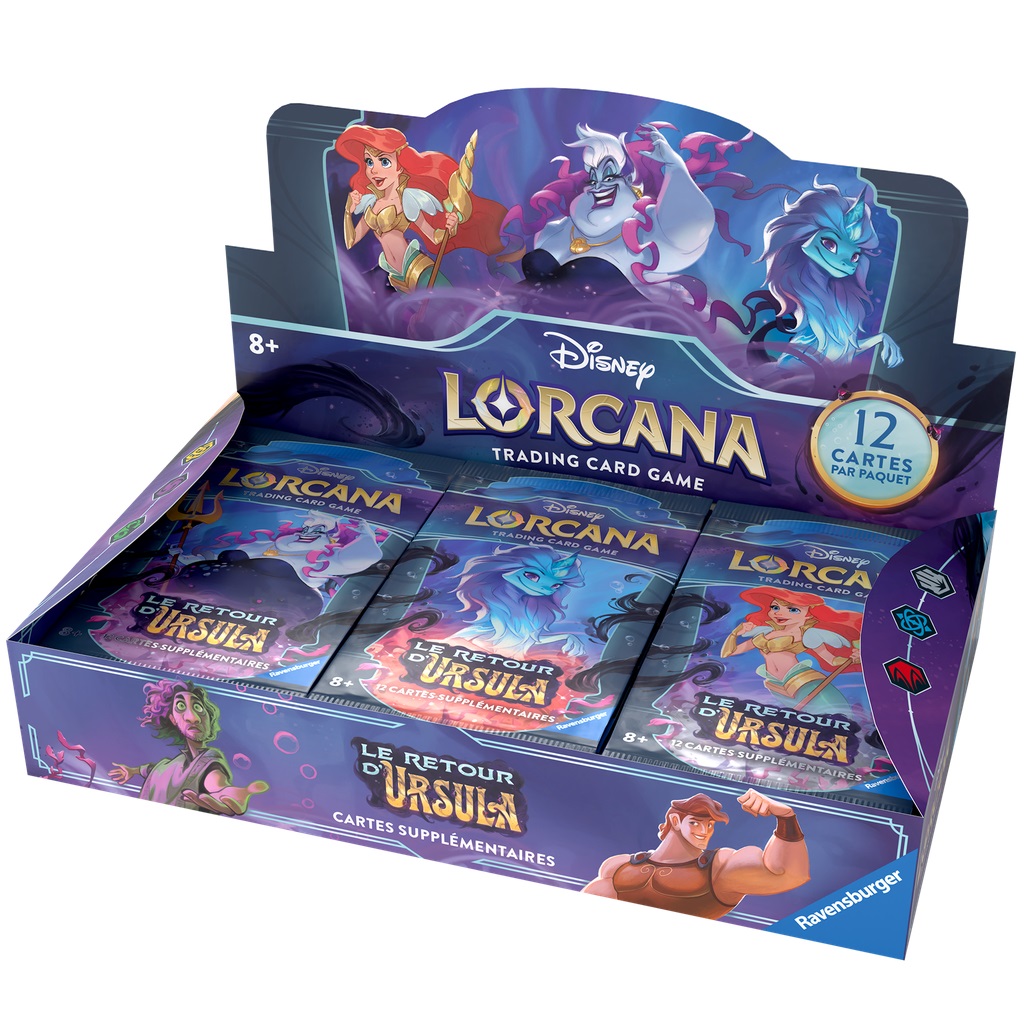 Boîte du jeu Disney Lorcana: Le retour d'Ursula - Boîte scellée de 24 Boosters