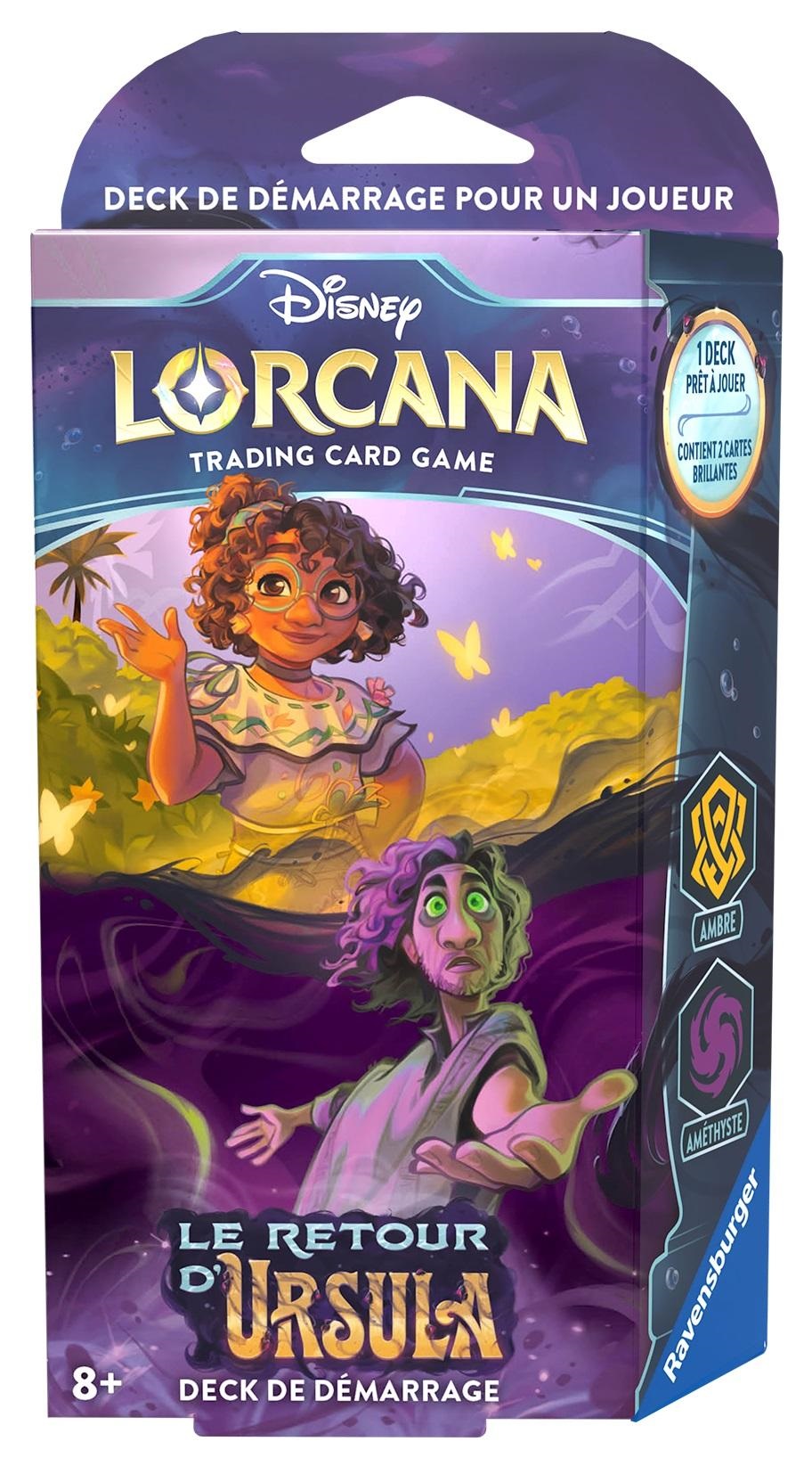Boîte du jeu Disney Lorcana: Le retour d'Ursula - Deck de démarrage (Ambre & Améthyste)