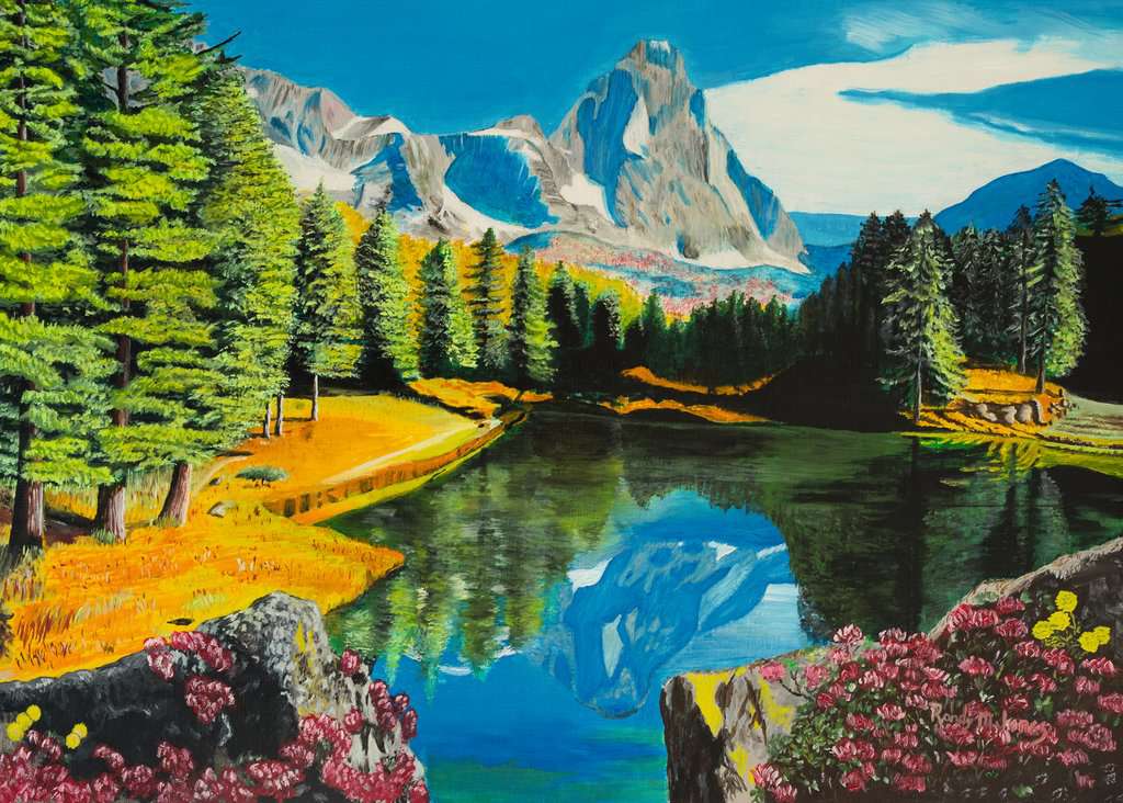 Boîte du casse-tête Rocky Mountain Reflections (300 pièces Large) - Ravensburger