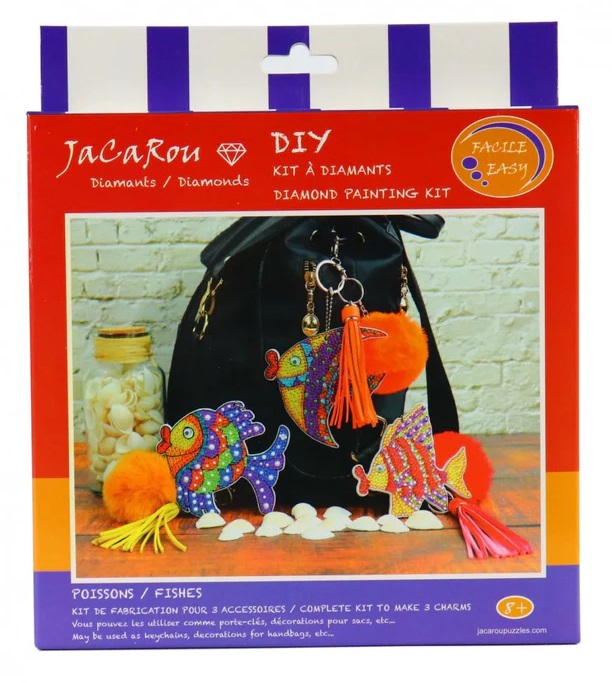 Broderie de Diamants – Kit de Décoration: Poissons