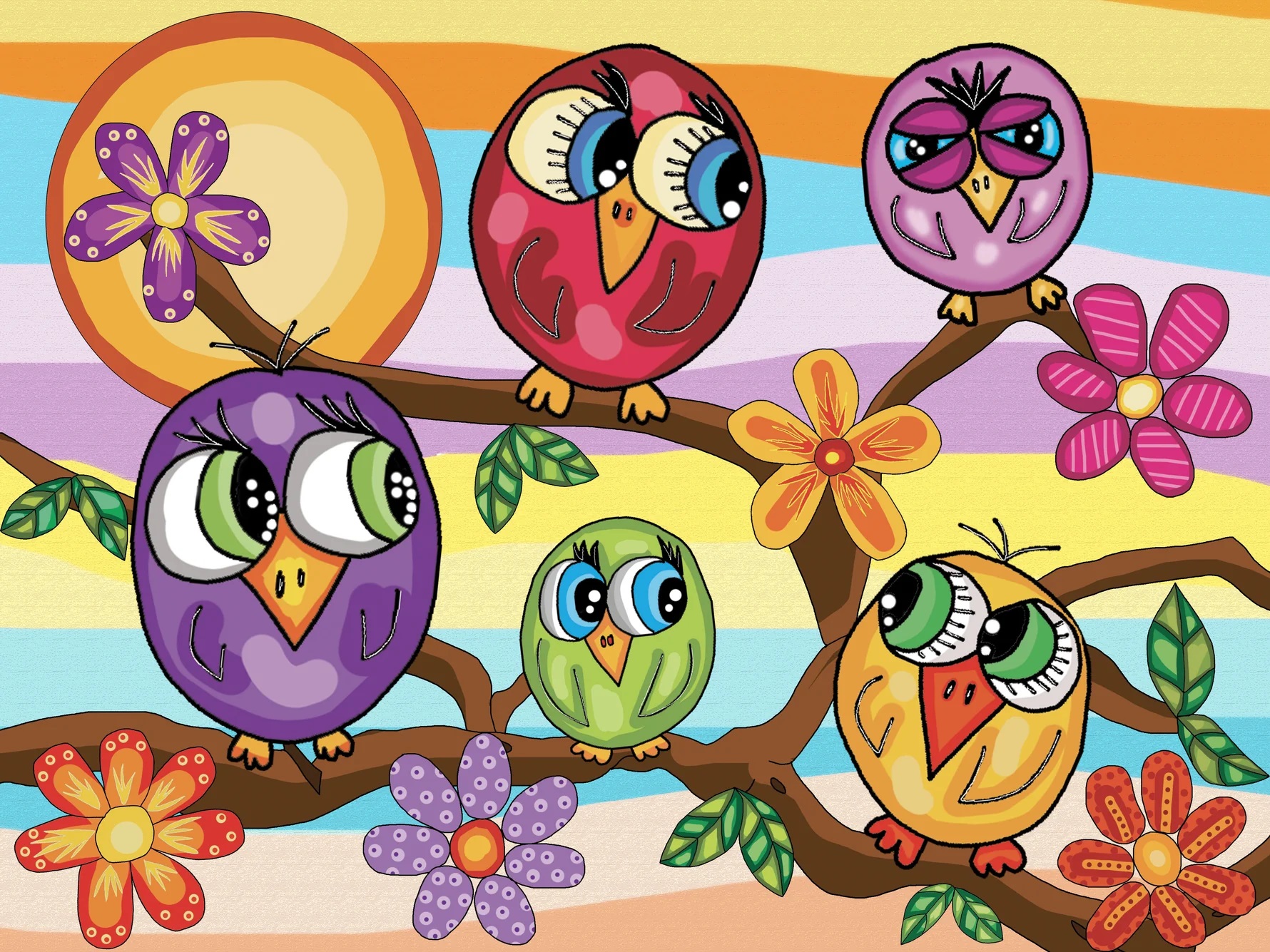 Broderie de Diamants – Drôles d’Oiseaux (40 x 30)