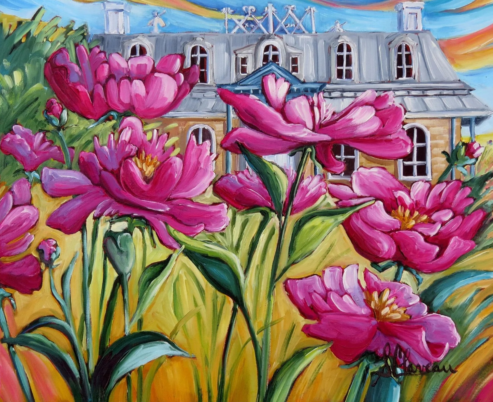 Broderie de Diamants – Les Pivoines du Presbytère (40 x 50)