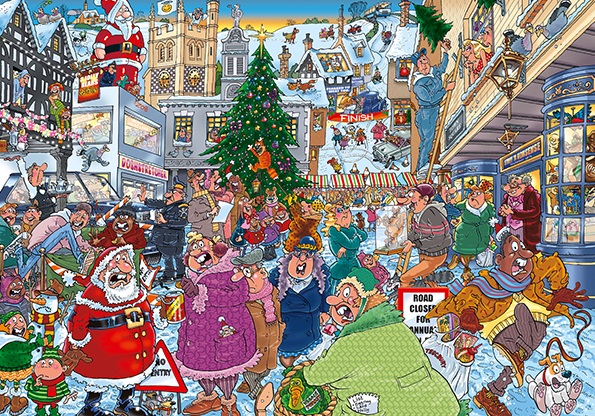 Wasgij Christmas 19 – La Course du Père Noël (1000 pièces) – Jumbo