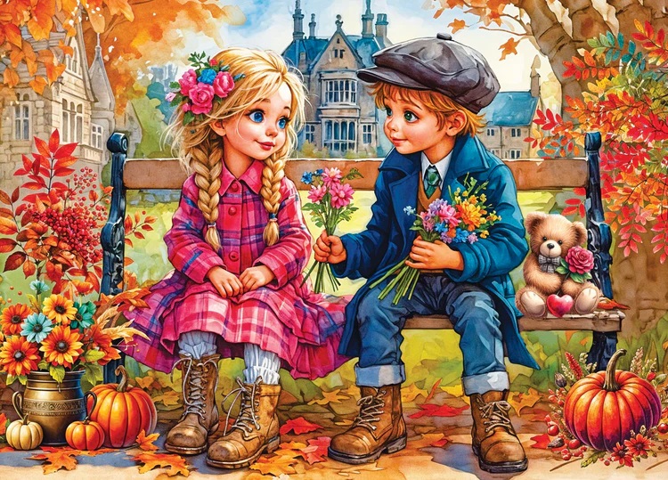 Autumn’s Tender Gesture (1000 pièces) – Delfy