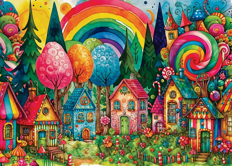 Sweet Houses in the Forest (1000 pièces) – Delfy
