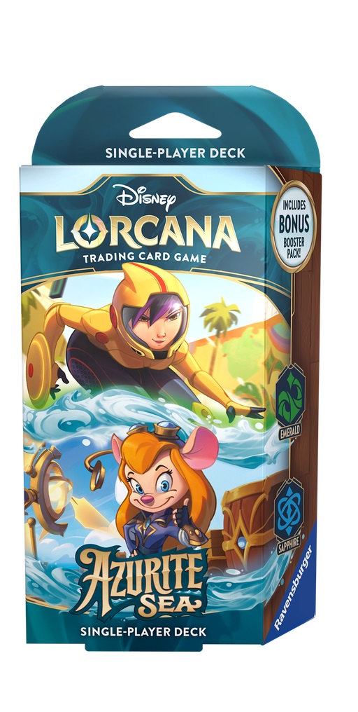 Disney Lorcana: Azurite Sea – Starter Deck (Emerald & Sapphire) (VA)