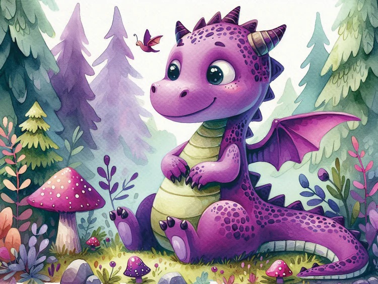 Broderie de Diamants – Baby Dragon (40 x 30)