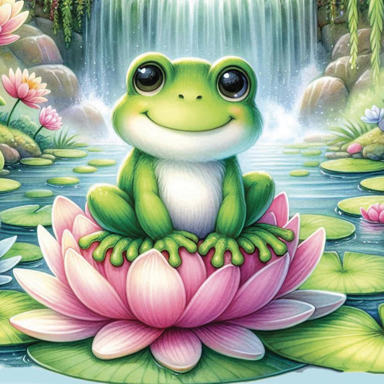 Broderie de Diamants – Cute Frog (30 x 30)