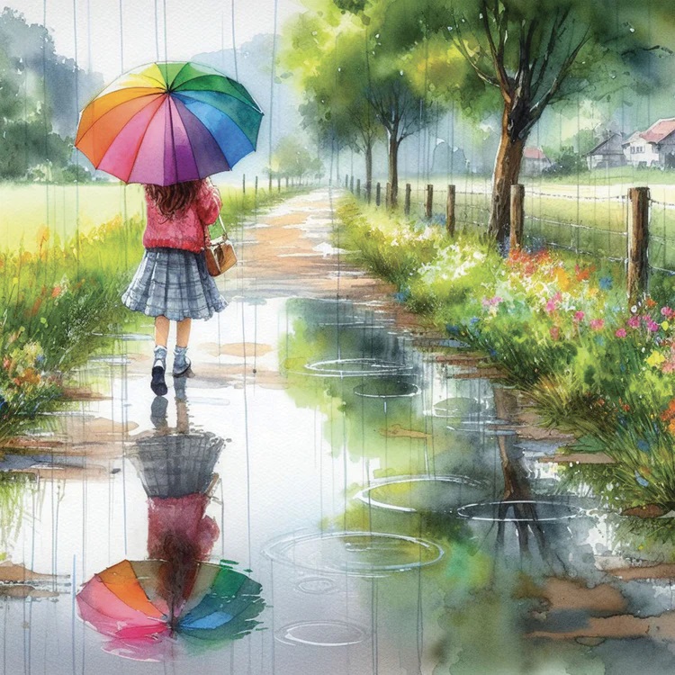 Broderie de Diamants – It’s Raining Again (40 x 40)