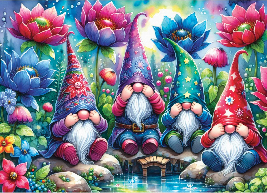 Gnomes Among Flowers (1000 pièces) – Delfy