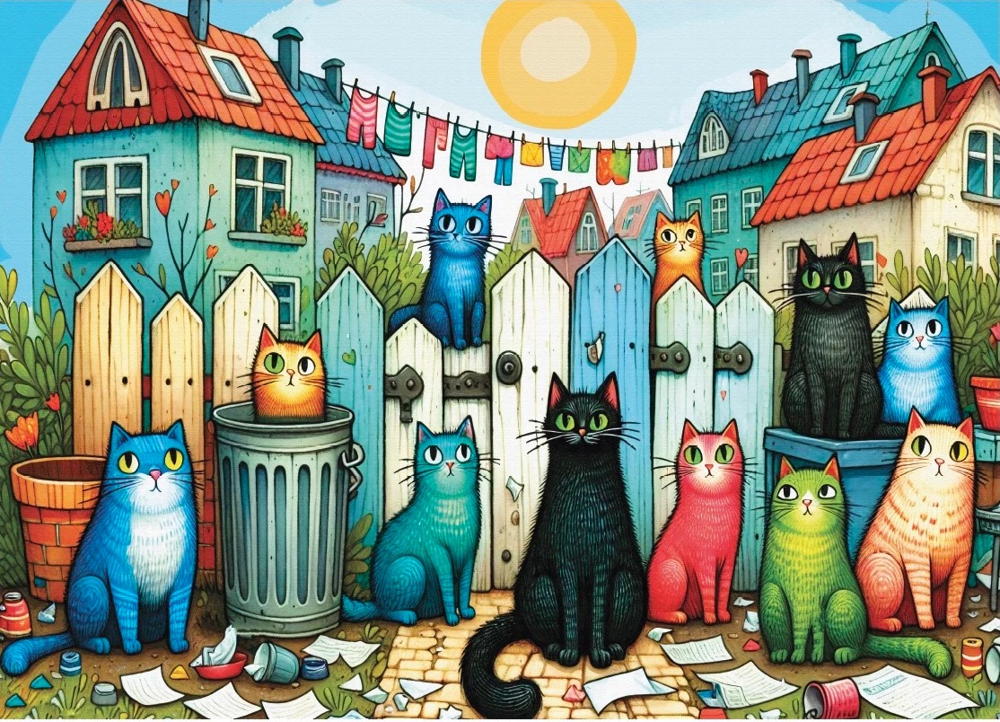 Whiskers on the Street (1000 pièces) – Delfy