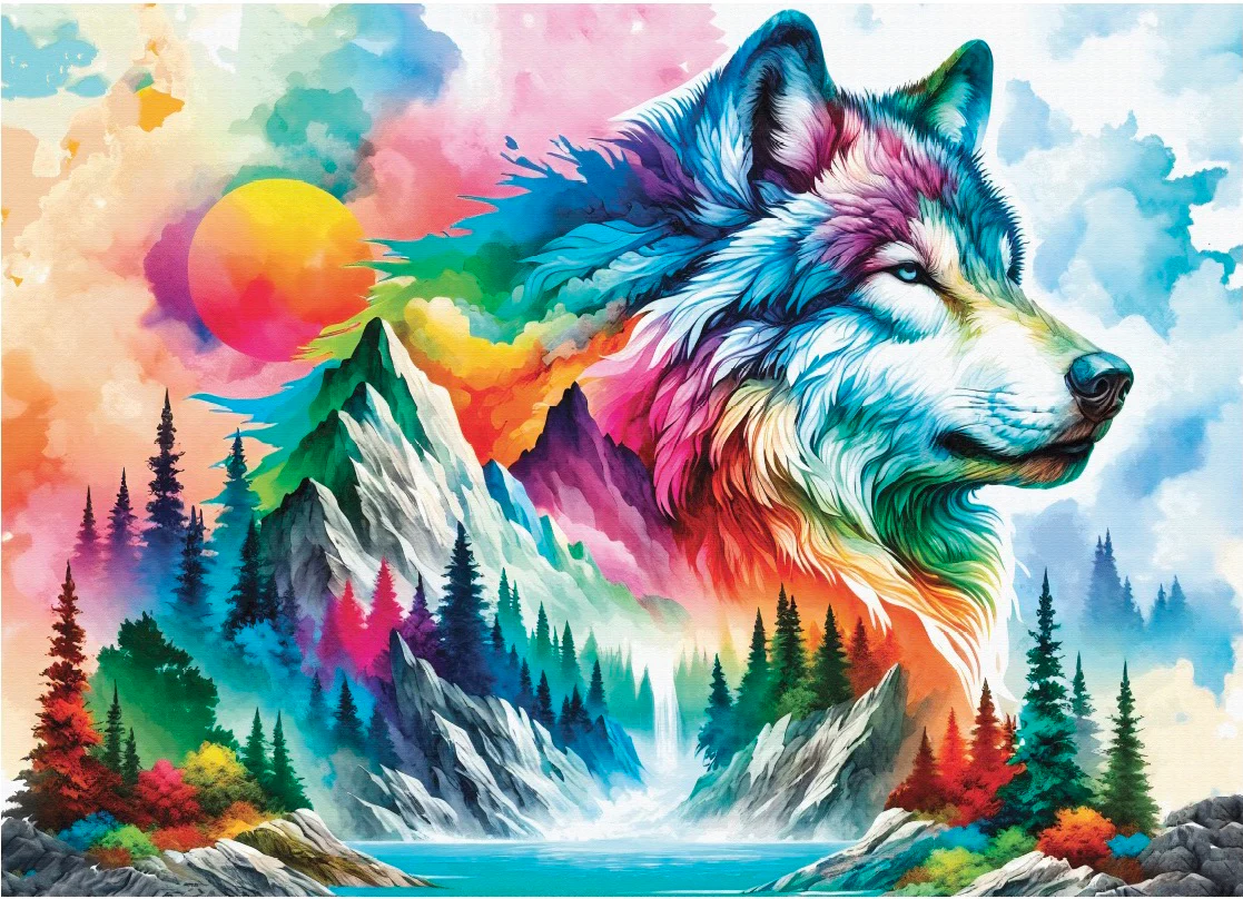 Wolf of Many Hues (1000 pièces) – Delfy