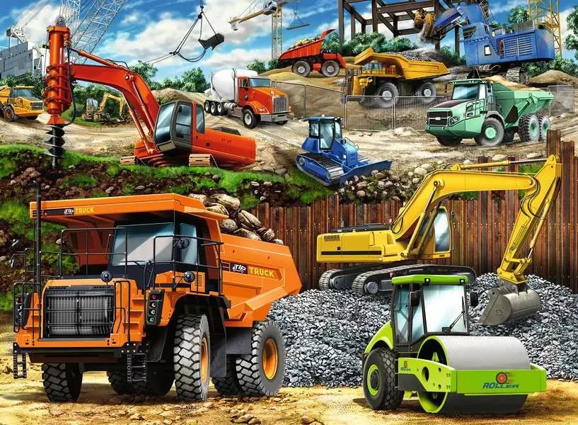 Véhicules de Construction (100 pièces XXL) – Ravensburger
