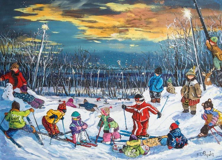 Pauline Paquin – Allons Skier Ensemble! (1000 pièces) – Clementoni
