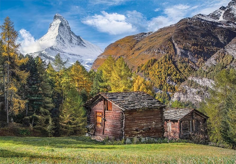 Charmante Matterhorn (500 pièces) + Poster – Clementoni
