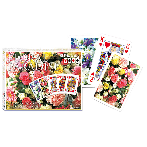 Jeu de cartes Double – Floral Paradise Rose