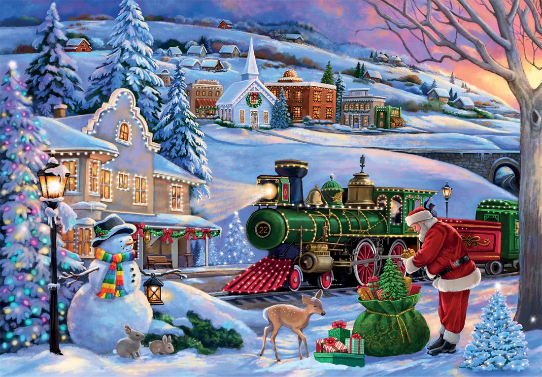 Train de Noël (500 pièces) – Clementoni