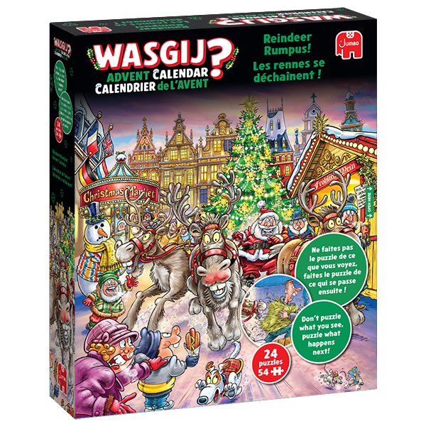 Wasgij – Calendrier de l&rsquo;Avent 2025 – Les Rennes se Déchainent! (24 x 54 mxc)