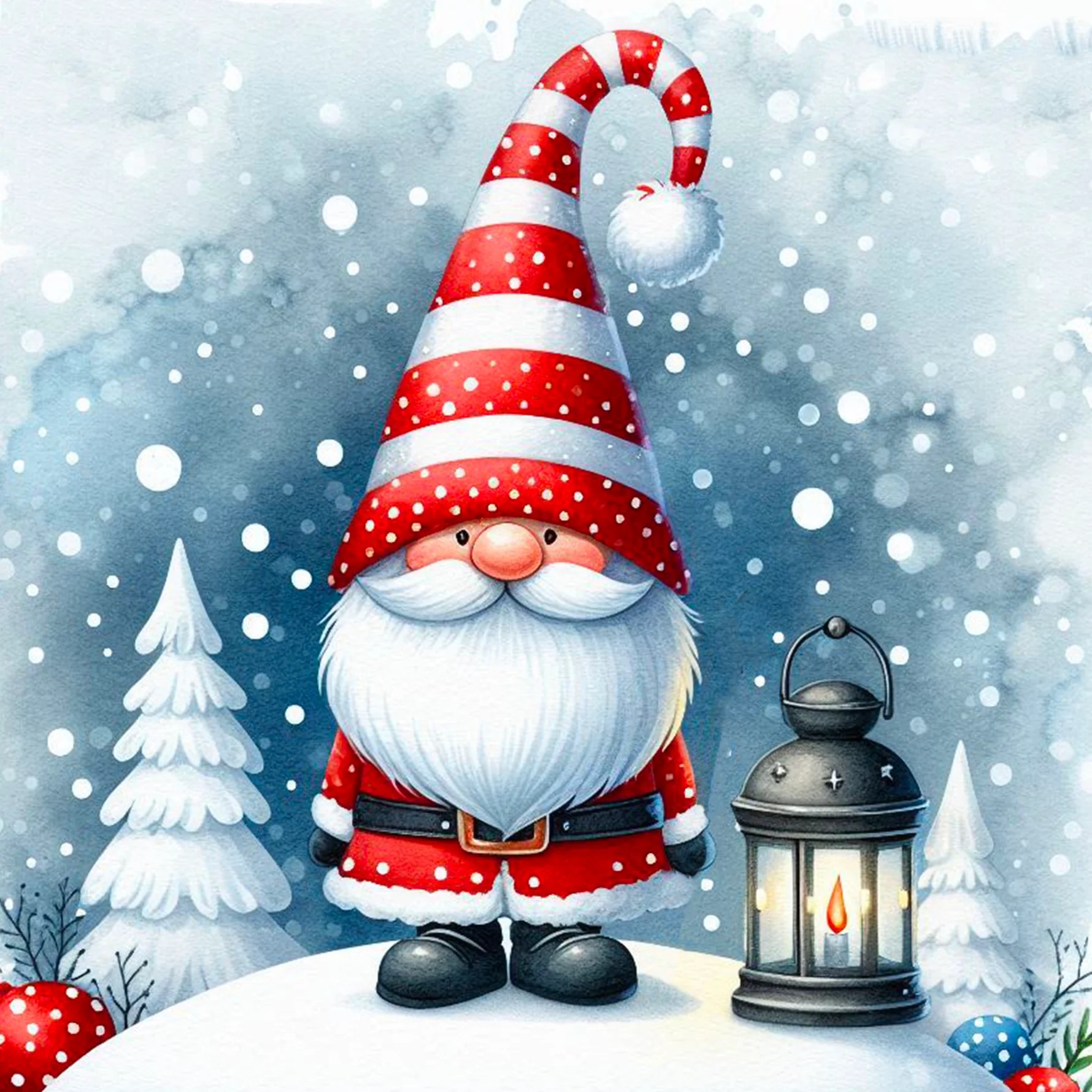Broderie de Diamants – Gnome Alone (30 x 30)