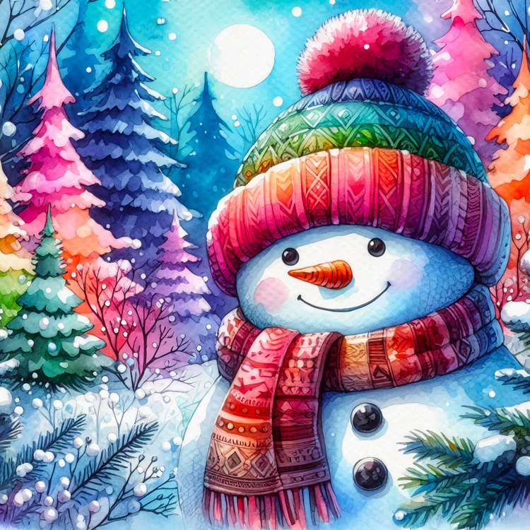 Broderie de Diamants – Snowman (40 x 40)