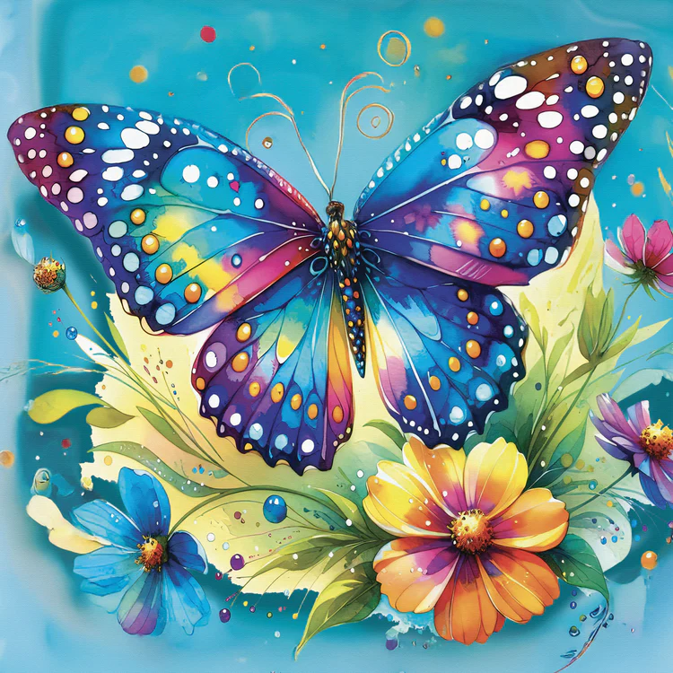 Broderie de Diamants – Wings of Colors (40 x 40)