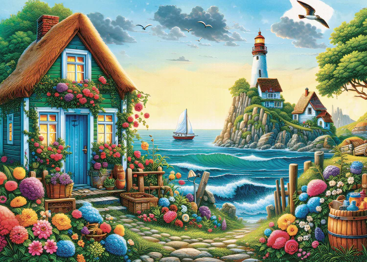 Blue House Bay (1000 pièces) – JaCaRou