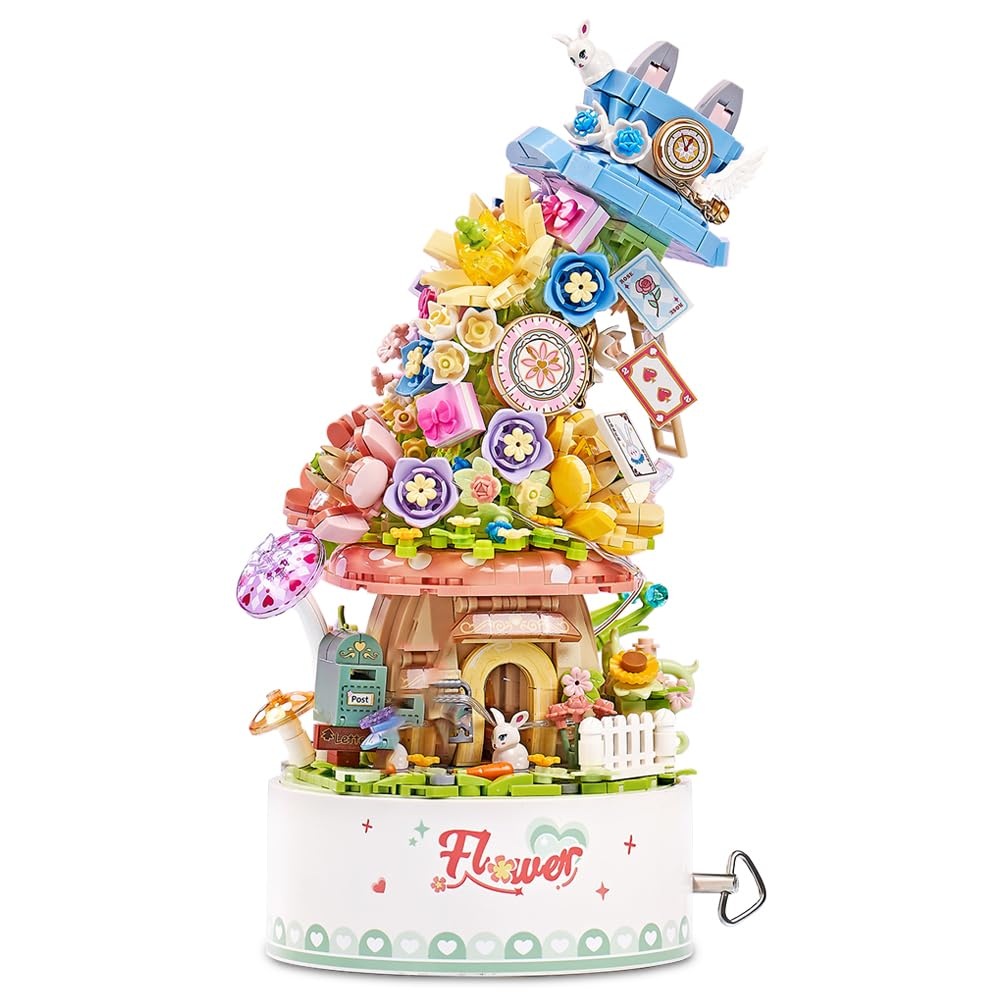 LOZ Blocks – Boîte à musique Fleur (avec pile bouton)