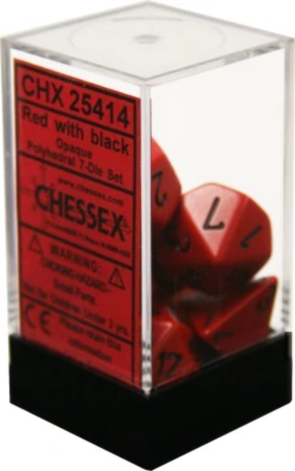 Chessex – 7 Pièces: Red/Black