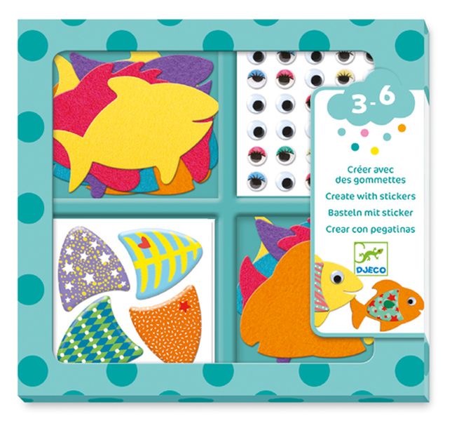 Créer avec des Gommettes – J’aime les poissons