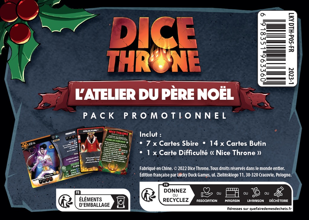 Dice Throne – Père Noël vs Krampus – Atelier du Père Noël (ext)