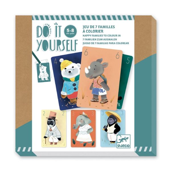 DIY – Jeu des 7 Familles à Colorier (Chics Animaux)