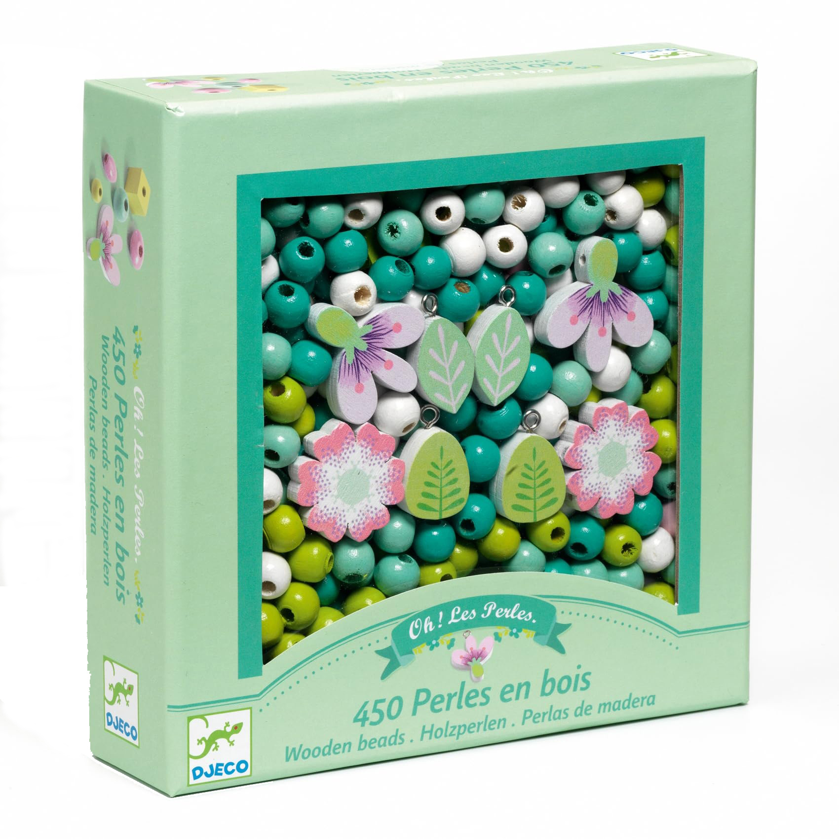 Perles en Bois – Feuilles et Fleurs